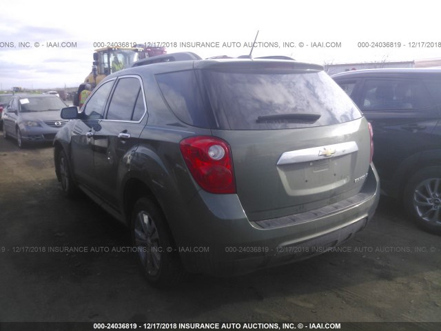 2GNALCEKXF6132522 - 2015 CHEVROLET EQUINOX LT GREEN photo 3