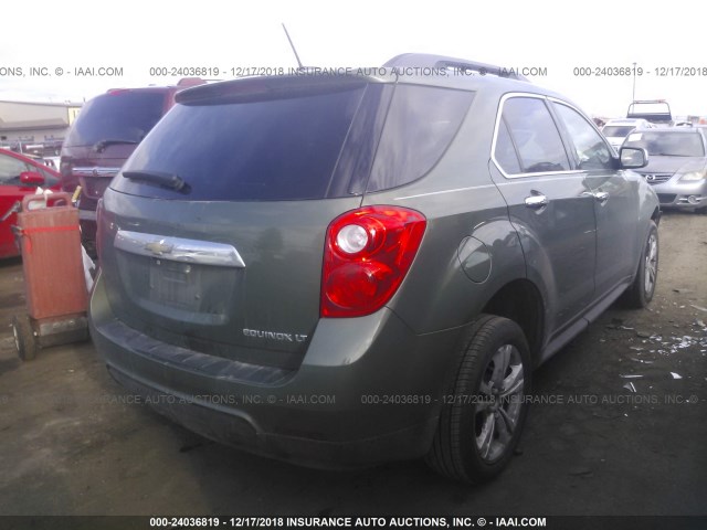 2GNALCEKXF6132522 - 2015 CHEVROLET EQUINOX LT GREEN photo 4