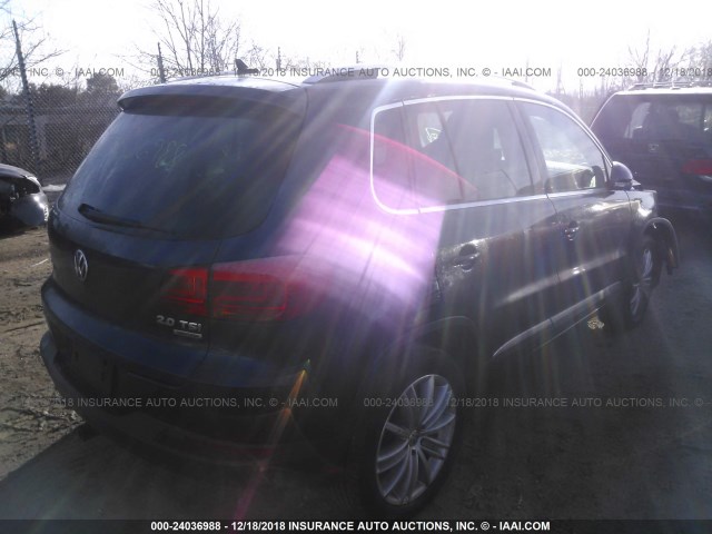 WVGBV7AX4CW546621 - 2012 VOLKSWAGEN TIGUAN S/SE/SEL BLACK photo 4