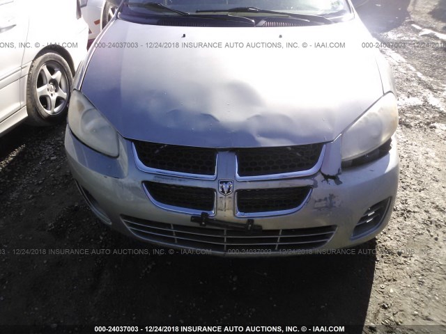 1B3EL46X46N132698 - 2006 DODGE STRATUS SXT TEAL photo 6