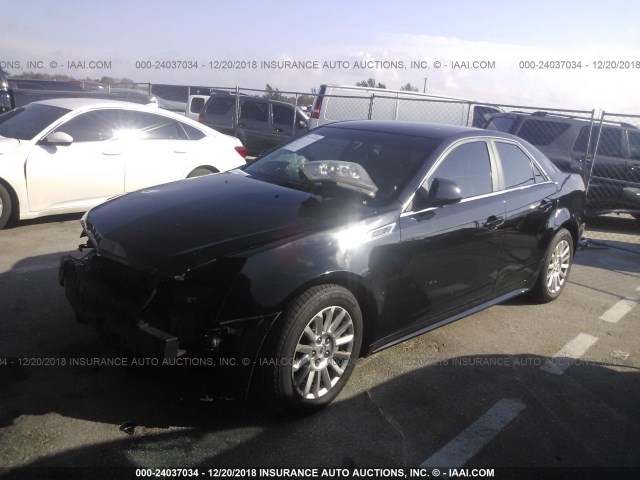 1G6DE5EY2B0130219 - 2011 CADILLAC CTS LUXURY COLLECTION BLACK photo 2