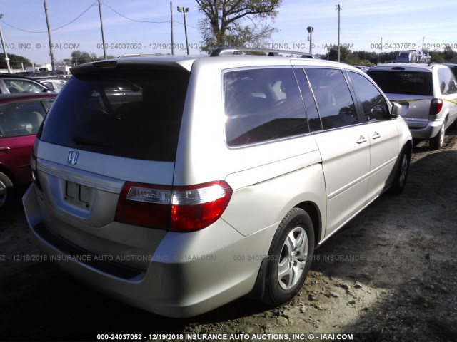 5FNRL387X6B416066 - 2006 HONDA ODYSSEY EXL SILVER photo 4