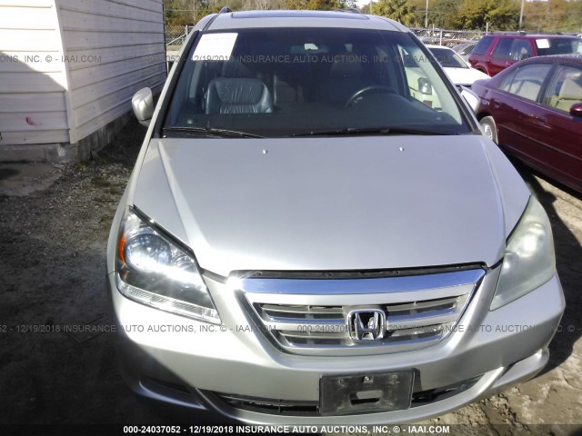 5FNRL387X6B416066 - 2006 HONDA ODYSSEY EXL SILVER photo 6