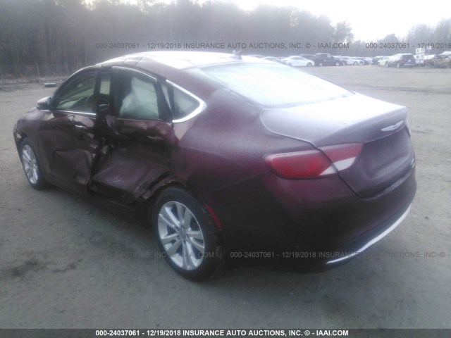 1C3CCCAB6HN511589 - 2017 CHRYSLER 200 LIMITED RED photo 3