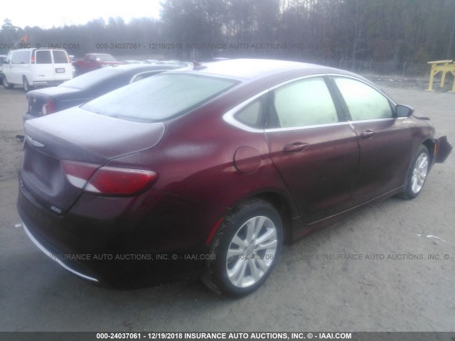 1C3CCCAB6HN511589 - 2017 CHRYSLER 200 LIMITED RED photo 4