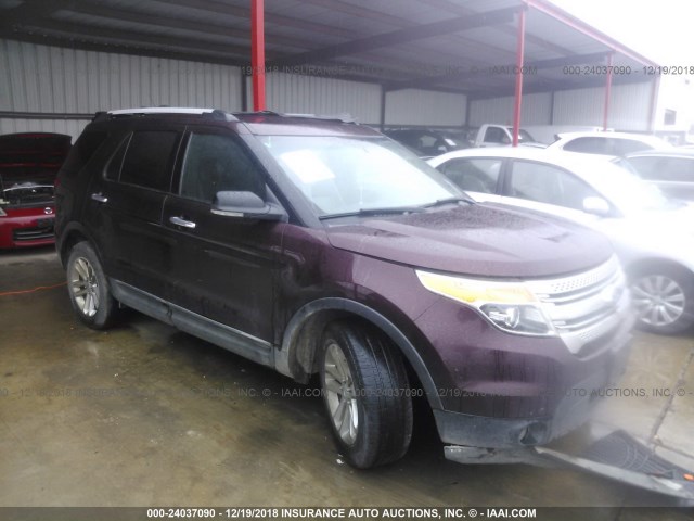 1FMHK7D87BGA39910 - 2011 FORD EXPLORER XLT MAROON photo 1