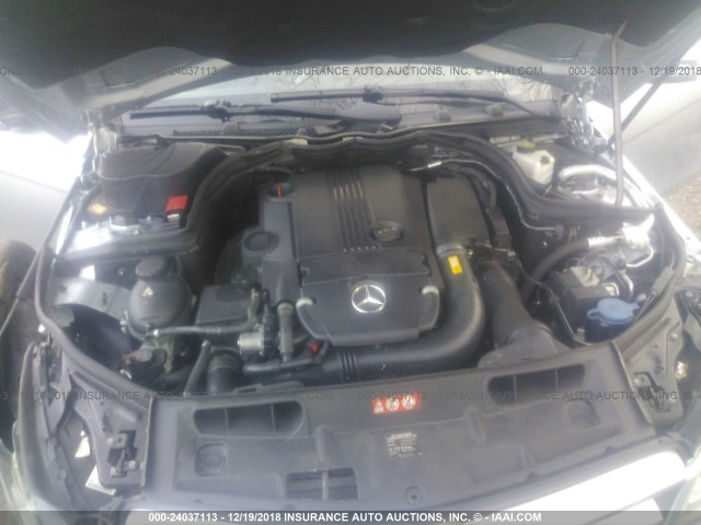 WDDGJ4HB2DG021802 - 2013 MERCEDES-BENZ C 250 SILVER photo 10