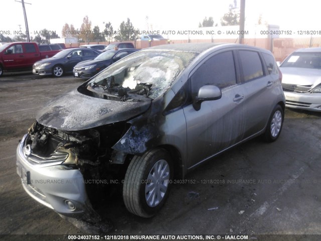 3N1CE2CP6EL408082 - 2014 NISSAN VERSA NOTE S/S PLUS/SV/SL SILVER photo 2