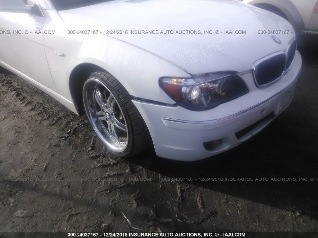 WBAHN835X7DT70575 - 2007 BMW 750 WHITE photo 6