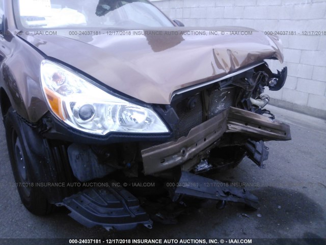 4S4BRBAC5D3268514 - 2013 SUBARU OUTBACK 2.5I Dark Brown photo 6