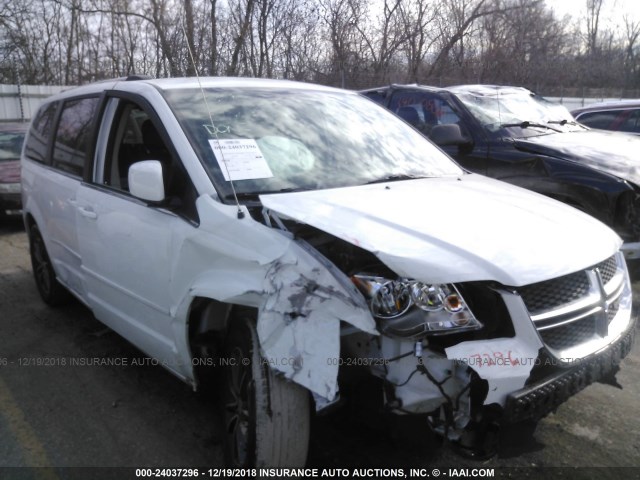 2C4RDGCG4HR847537 - 2017 DODGE GRAND CARAVAN SXT WHITE photo 1