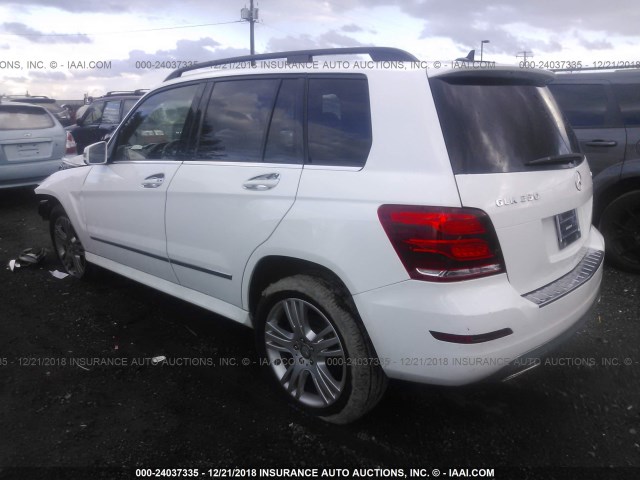 WDCGG8JB1FG408493 - 2015 MERCEDES-BENZ GLK 350 4MATIC WHITE photo 3