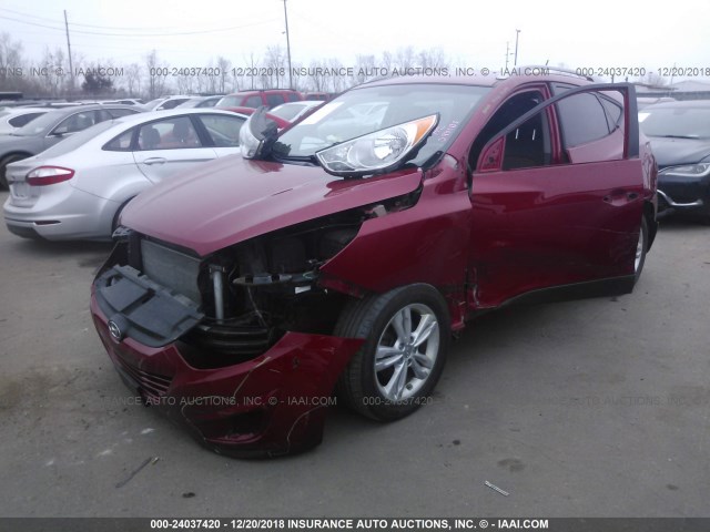 KM8JUCAC8DU683952 - 2013 HYUNDAI TUCSON GLS/LIMITED 红色 照片 2