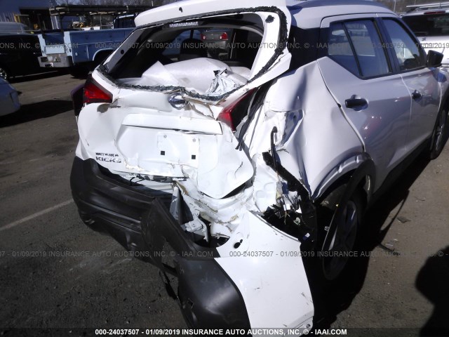 3N1CP5CU6JL515855 - 2018 NISSAN KICKS S/SR/SV WHITE photo 6