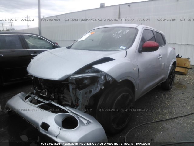 JN8DF5MR0ET100163 - 2014 NISSAN JUKE NISMO RS GRAY photo 2