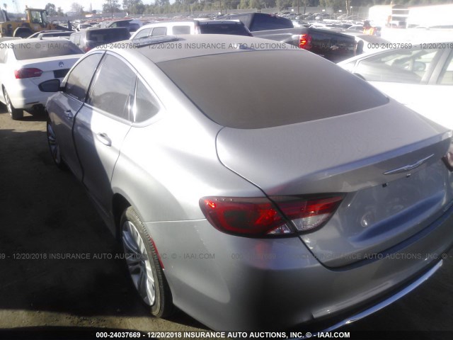 1C3CCCAB6FN717833 - 2015 CHRYSLER 200 LIMITED GRAY photo 3