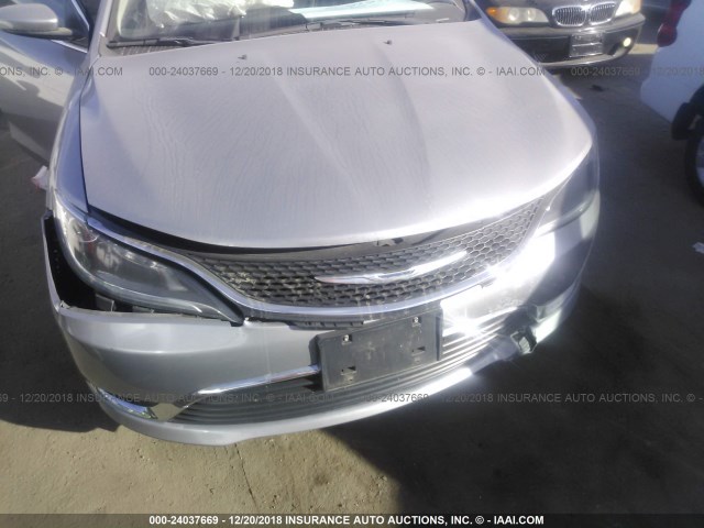 1C3CCCAB6FN717833 - 2015 CHRYSLER 200 LIMITED GRAY photo 6