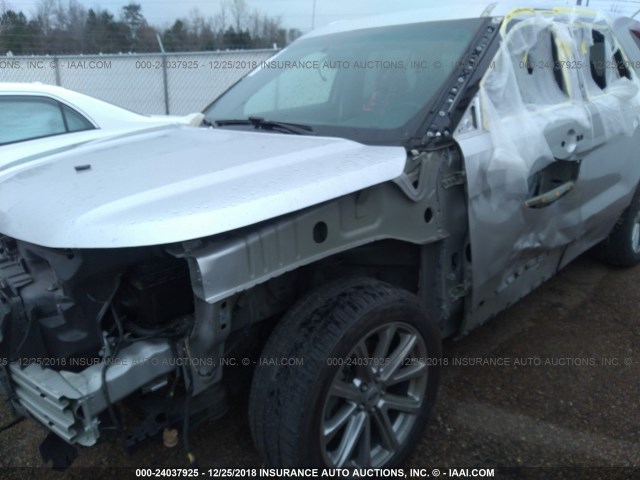 1FM5K7F87GGA36061 - 2016 FORD EXPLORER LIMITED SILVER photo 6