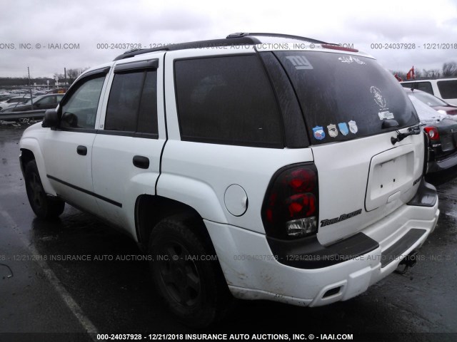 1GNDT13S342120470 - 2004 CHEVROLET TRAILBLAZER LS/LT WHITE photo 3