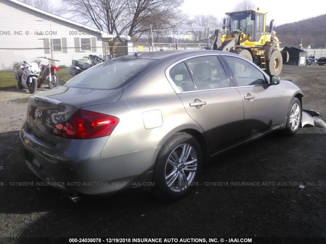 JN1CV6AR4AM459091 - 2010 INFINITI G37 GRAY photo 4