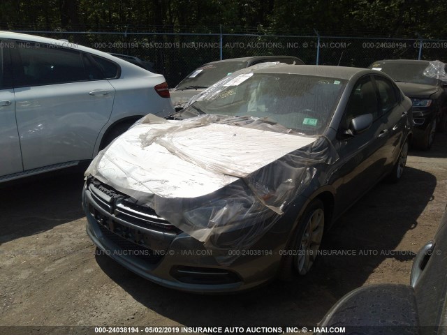 1C3CDFBA7DD155187 - 2013 DODGE DART SXT GRAY photo 2