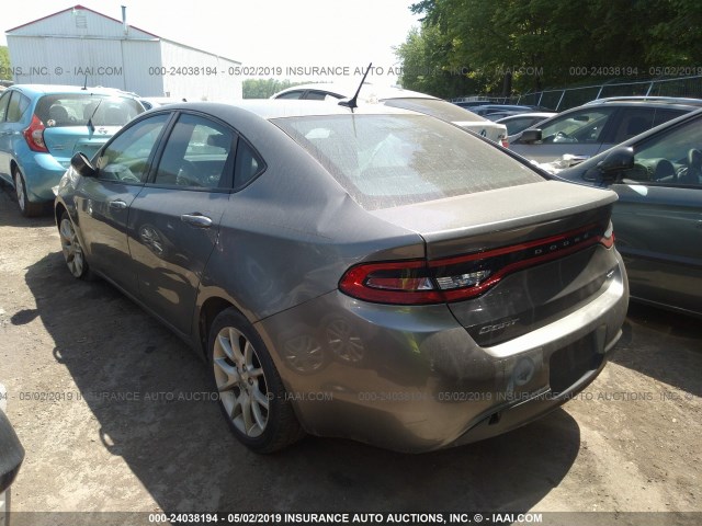 1C3CDFBA7DD155187 - 2013 DODGE DART SXT GRAY photo 3