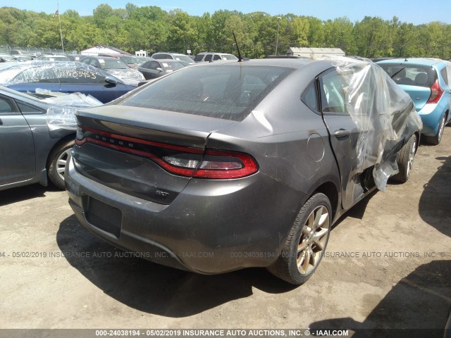 1C3CDFBA7DD155187 - 2013 DODGE DART SXT GRAY photo 4