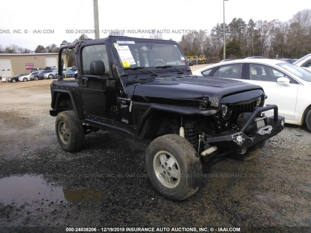 1J4FA49S11P374347 - 2001 JEEP WRANGLER / TJ SPORT BLACK photo 1