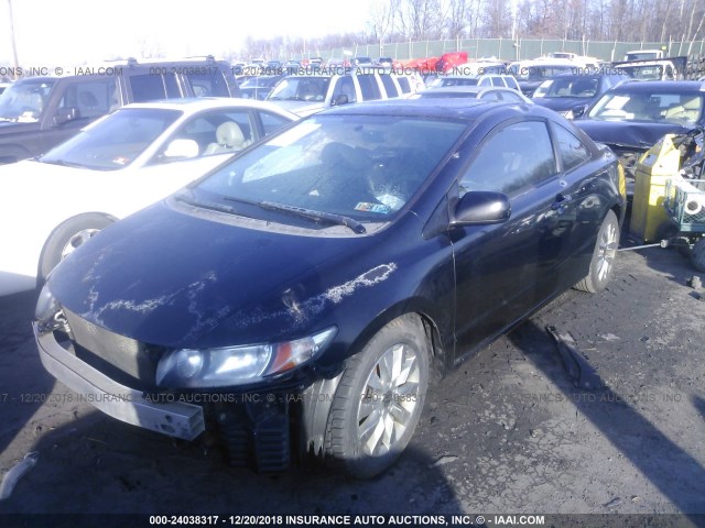 2HGFG1B9XAH503895 - 2010 HONDA CIVIC EXL BLACK photo 2