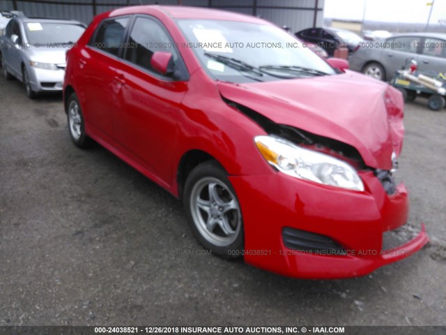 2T1KU40E19C071744 - 2009 TOYOTA COROLLA MATRIX  RED photo 1