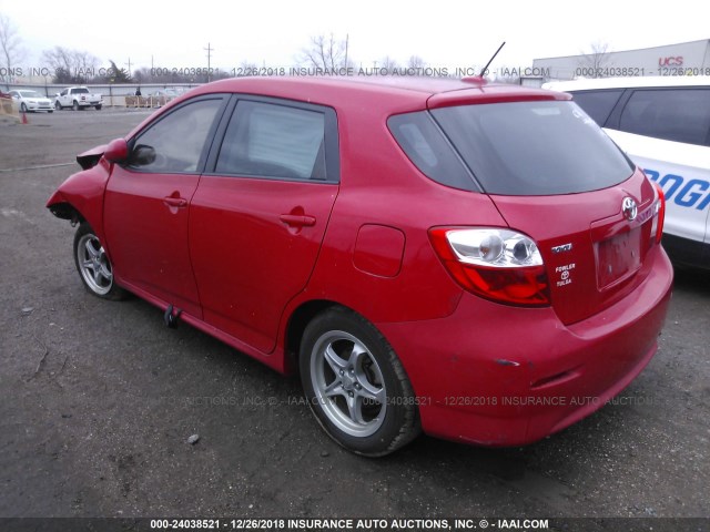 2T1KU40E19C071744 - 2009 TOYOTA COROLLA MATRIX  RED photo 3