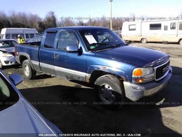 2GTEK19T1Y1268459 - 2000 GMC NEW SIERRA K1500 BLUE photo 1