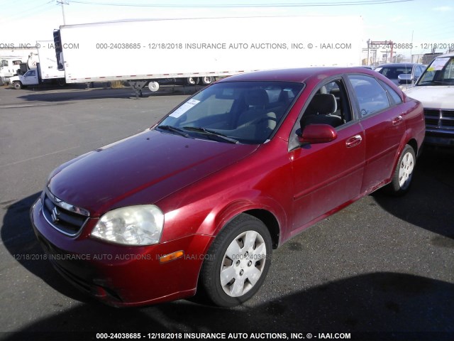 KL5JD56Z36K407440 - 2006 SUZUKI FORENZA RED photo 2