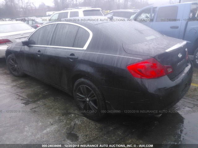 JN1CV6AR9CM682844 - 2012 INFINITI G37 BLACK photo 3