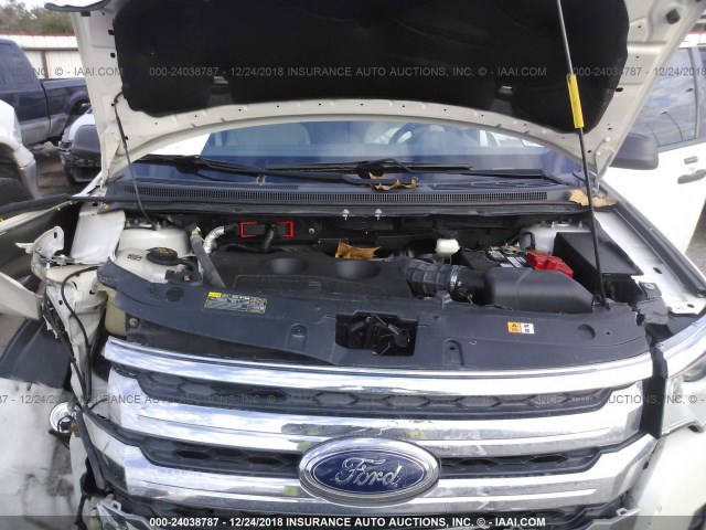 2FMDK3G92DBA44003 - 2013 FORD EDGE SE WHITE photo 10