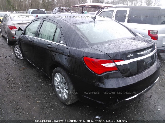 1C3CCBAB9DN609424 - 2013 CHRYSLER 200 LX BLACK photo 3