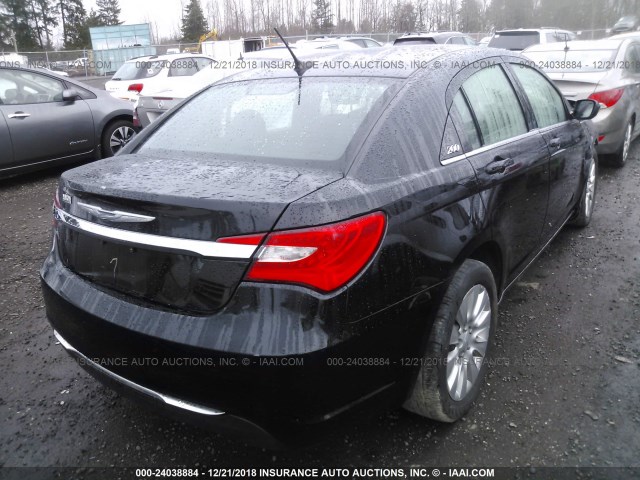 1C3CCBAB9DN609424 - 2013 CHRYSLER 200 LX BLACK photo 4