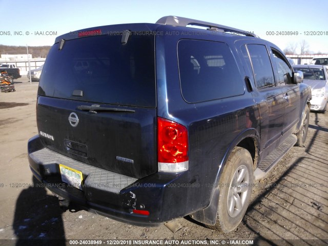 5N1BA0ND0BN602495 - 2011 NISSAN ARMADA SV/SL/PLATINUM BLUE photo 4