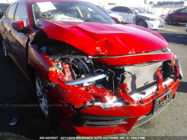 2HGFC2F55HH548777 - 2017 HONDA CIVIC LX RED photo 6