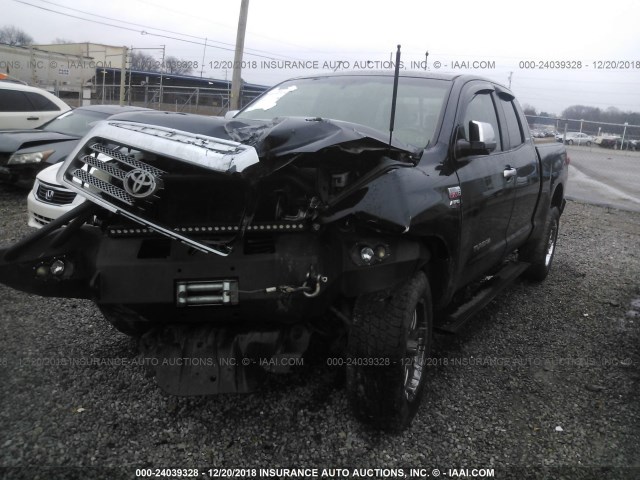 5TBBV58127S456179 - 2007 TOYOTA TUNDRA DOUBLE CAB LIMITED BLACK photo 2