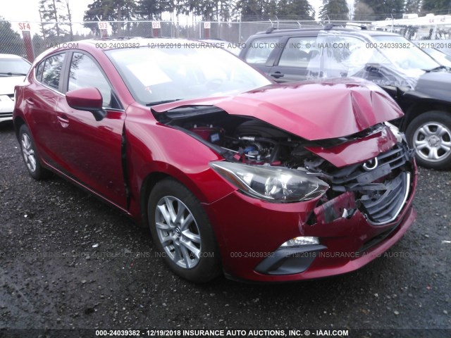 JM1BM1M77E1164826 - 2014 MAZDA 3 GRAND TOURING RED photo 1