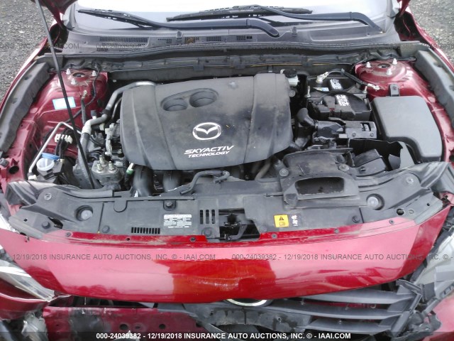 JM1BM1M77E1164826 - 2014 MAZDA 3 GRAND TOURING RED photo 10