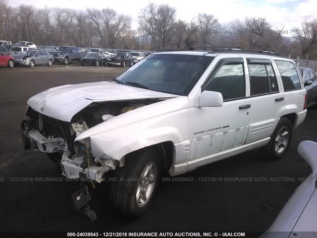 1J4GZ88Z3WC308089 - 1998 JEEP GRAND CHEROKEE LIMITED 5.9L WHITE photo 2