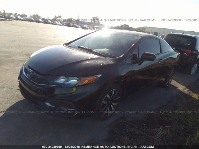 2HGFG3B01FH519147 - 2015 HONDA CIVIC EXL BLACK photo 2