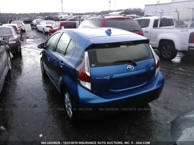 JTDKDTB33F1578411 - 2015 TOYOTA PRIUS C BLUE photo 3