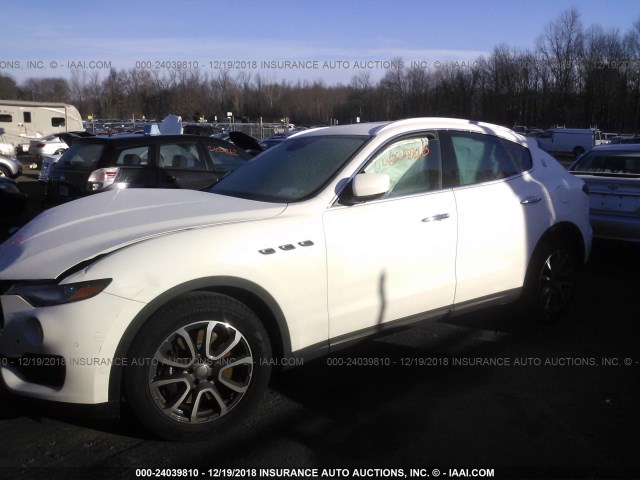 ZN661YUAXJX299335 - 2018 MASERATI LEVANTE S WHITE photo 2