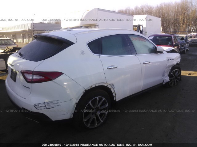 ZN661YUAXJX299335 - 2018 MASERATI LEVANTE S WHITE photo 4