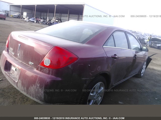 1G2ZH57N584252947 - 2008 PONTIAC G6 GT RED photo 4