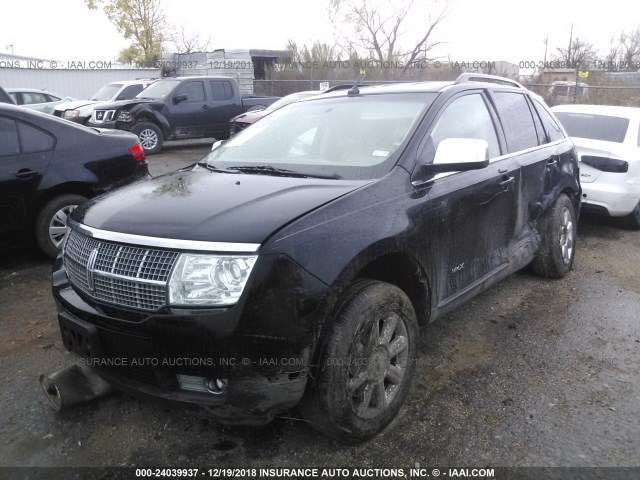 2LMDU68C57BJ19615 - 2007 LINCOLN MKX BLACK photo 2