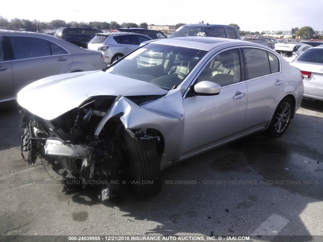 JN1CV6AP9CM936955 - 2012 INFINITI G37 SPORT SILVER photo 2